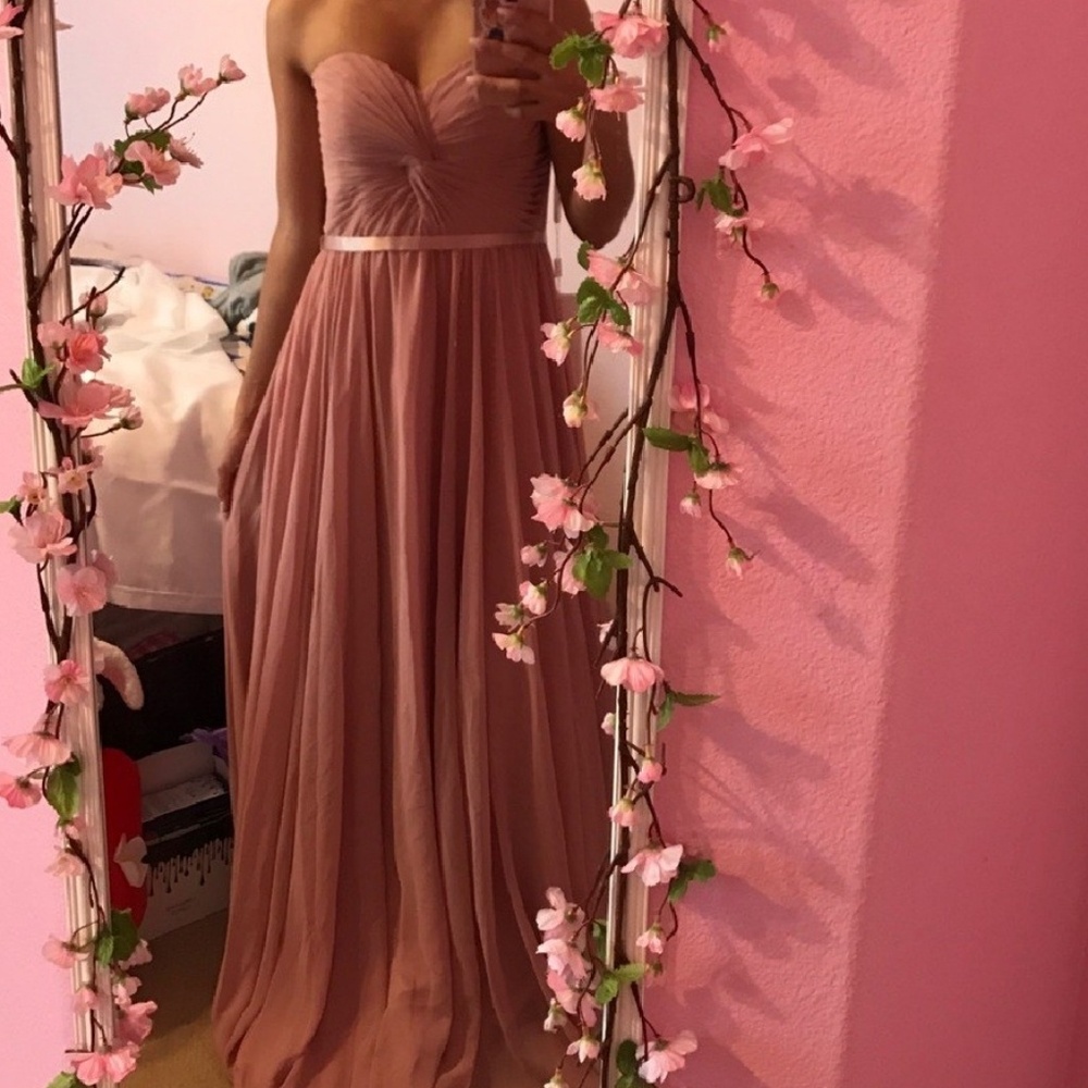 Strapless Dusty Rose Dress